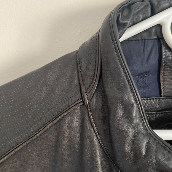 Dark Brown Leather Jacket - Massimo Dutti - Picture 12 of 15